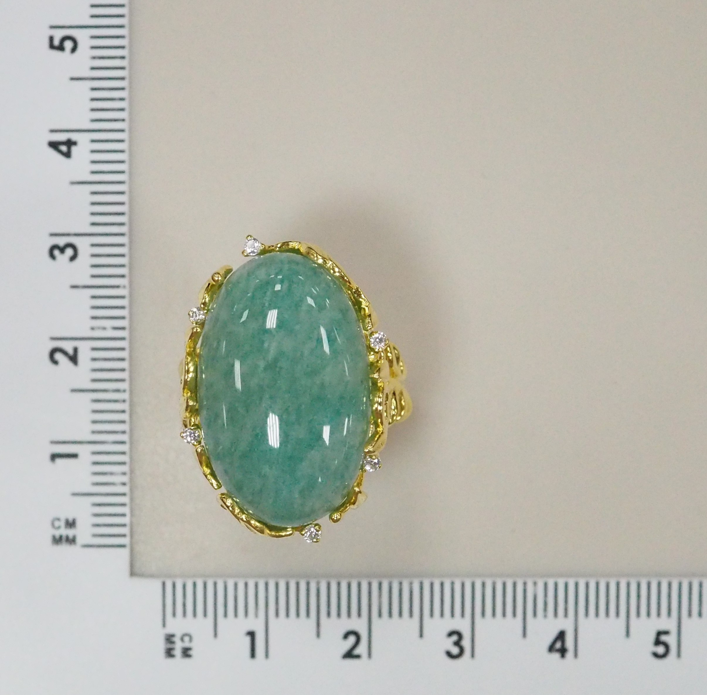 Серебряное кольцо с амазонитом